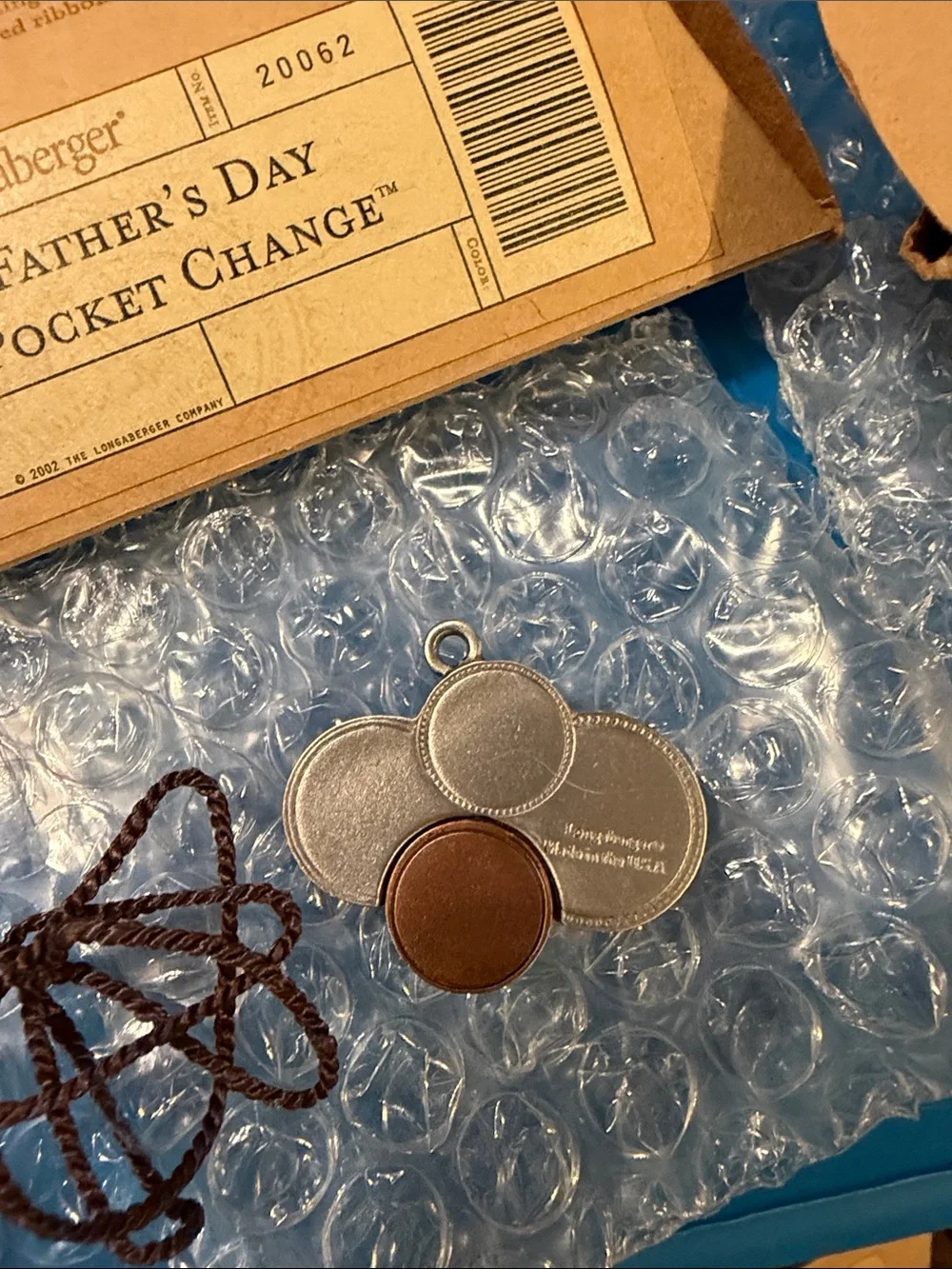 Set of 5 Longaberger “Dad's My Star' and “Pocket Change” tie ons
